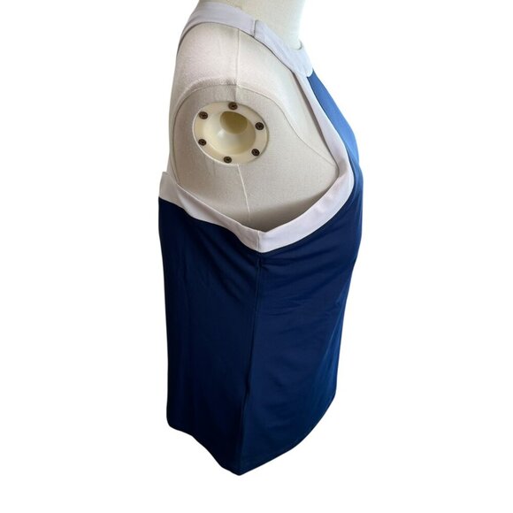 Penguin Women's Color Block Halter Tennis Top - Astra Night Size:M NEW - Picture 2 of 5